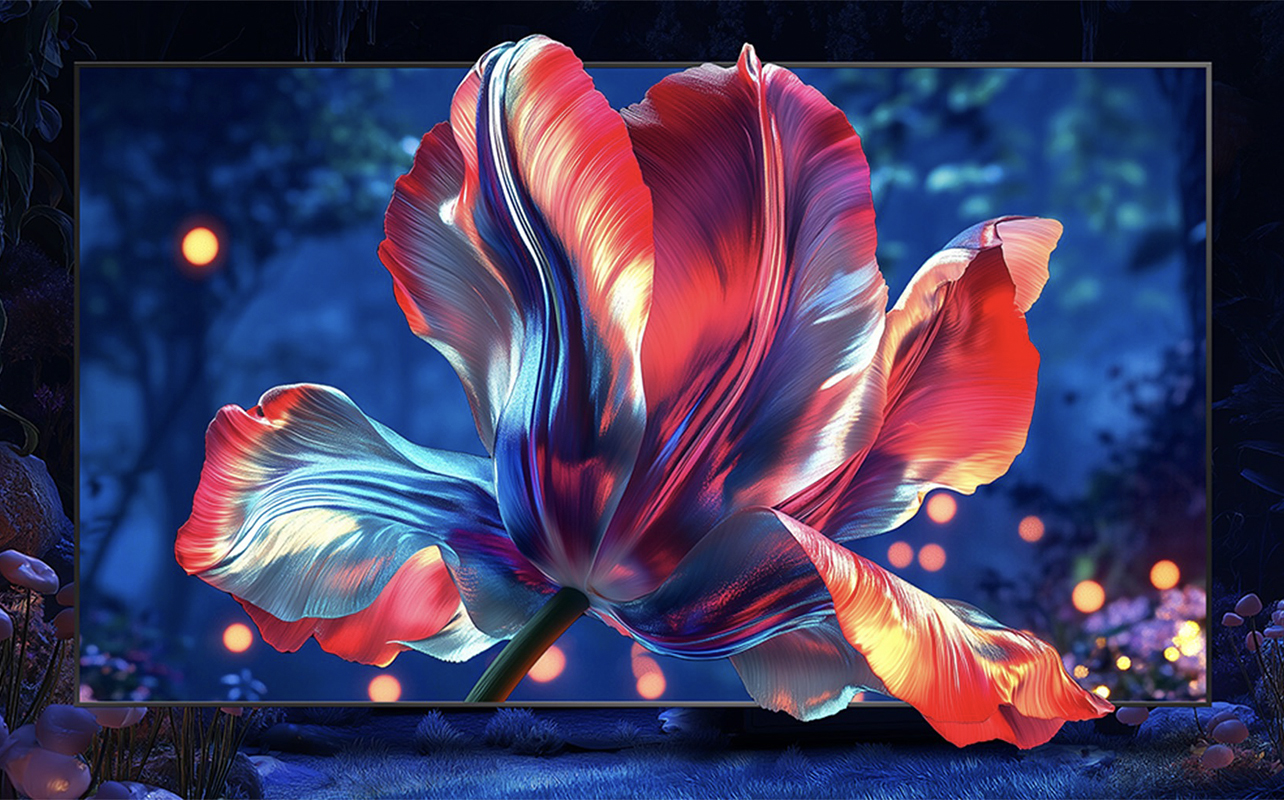 Hisense QD7QFM TV with an image popping off screen.