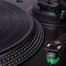 Close up shot of the Audio Technica AT-LP120XUSB turntable