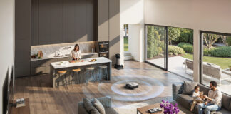 eufy Omni S2 robot vacuum in a living room.