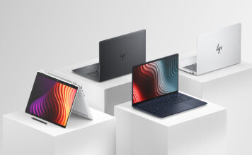 CES 2026: HP has an AI-powered laptop for every user & need Four HP EliteBook G2 cmoputers on white pedestals