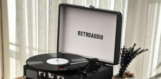 A RetroAudio record player on a table