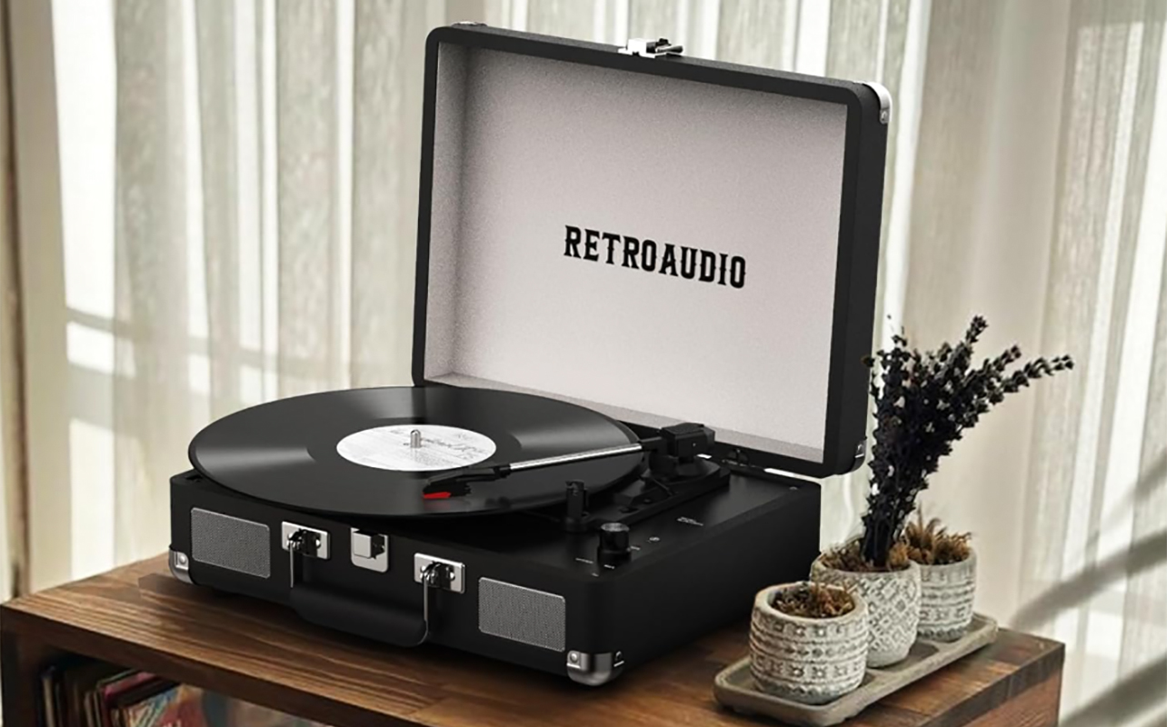 A RetroAudio record player on a table