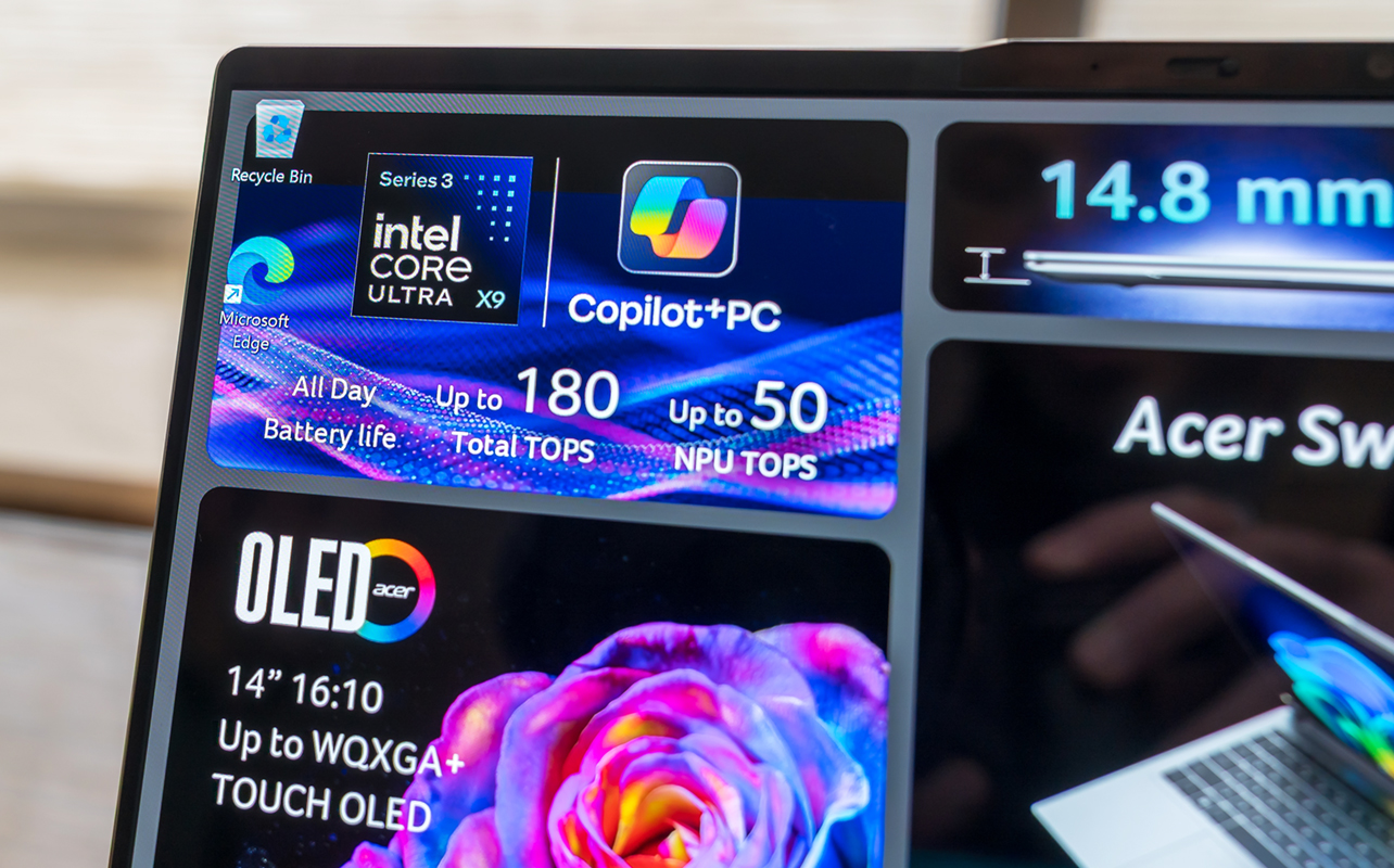 Intel Core CPU on Acer laptop.