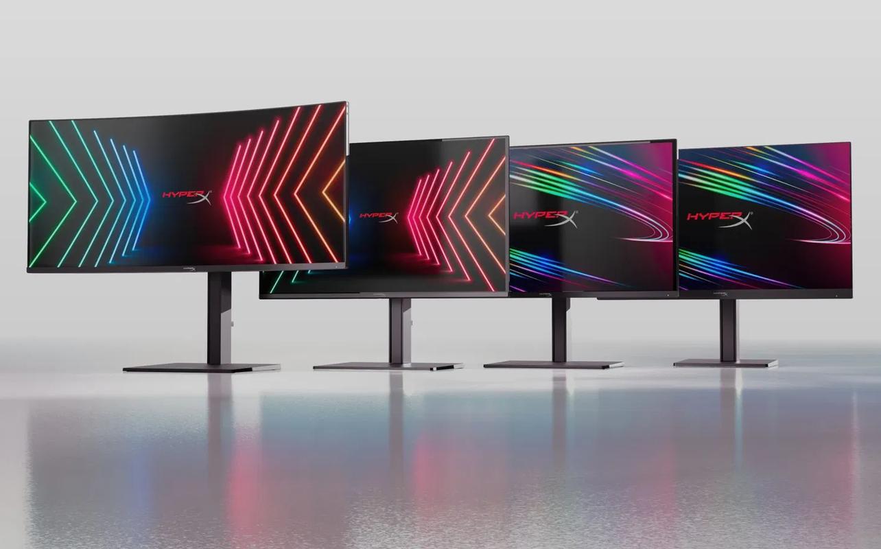 HyperX and OMEN gaming monitors shown together at CES 2026