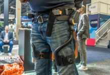 What a wearable exoskeleton means for everyday mobility Dnsys X1 exoskeleton on man at CES 2026.