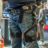 Dnsys X1 exoskeleton on man at CES 2026.