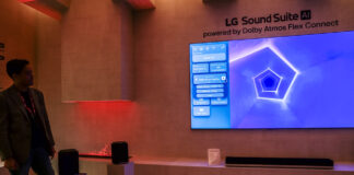 LG Sound Suite demo at CES 2026.