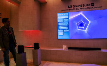 LG Sound Suite demo at CES 2026.