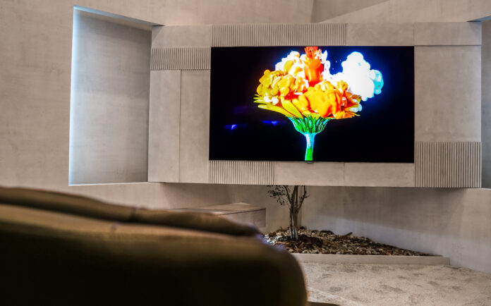 CES 2026: LG TVs pursue improved colour, bring Wallpaper back LG TV in living room space at CES 2026.