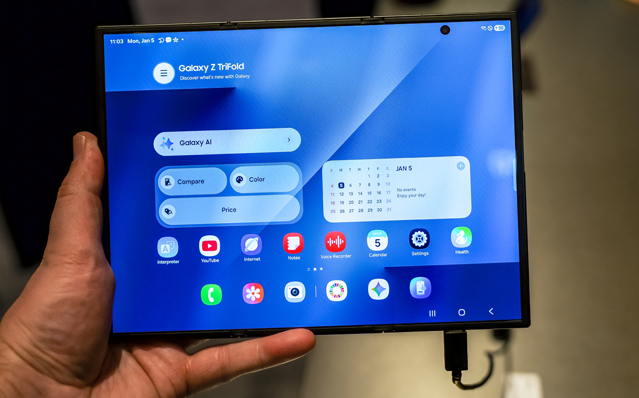 Samsung Galaxy Z TriFold hands-on at CES 2026.