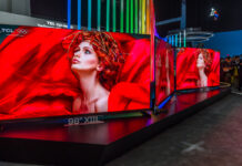 TCL X11L TV on show floor at CES 2026.
