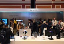 Gaming monitors on display at CES 2026