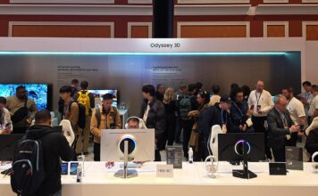 Gaming monitors on display at CES 2026