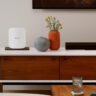 Eero 7 Wi-Fi router on a table.