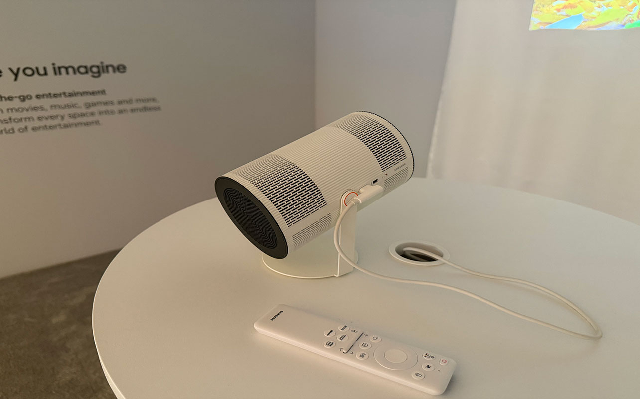 Samsung Freestyle+ is a portable projector you can use anywhere