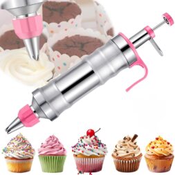 Dessert decorating gun with 6 nozzles