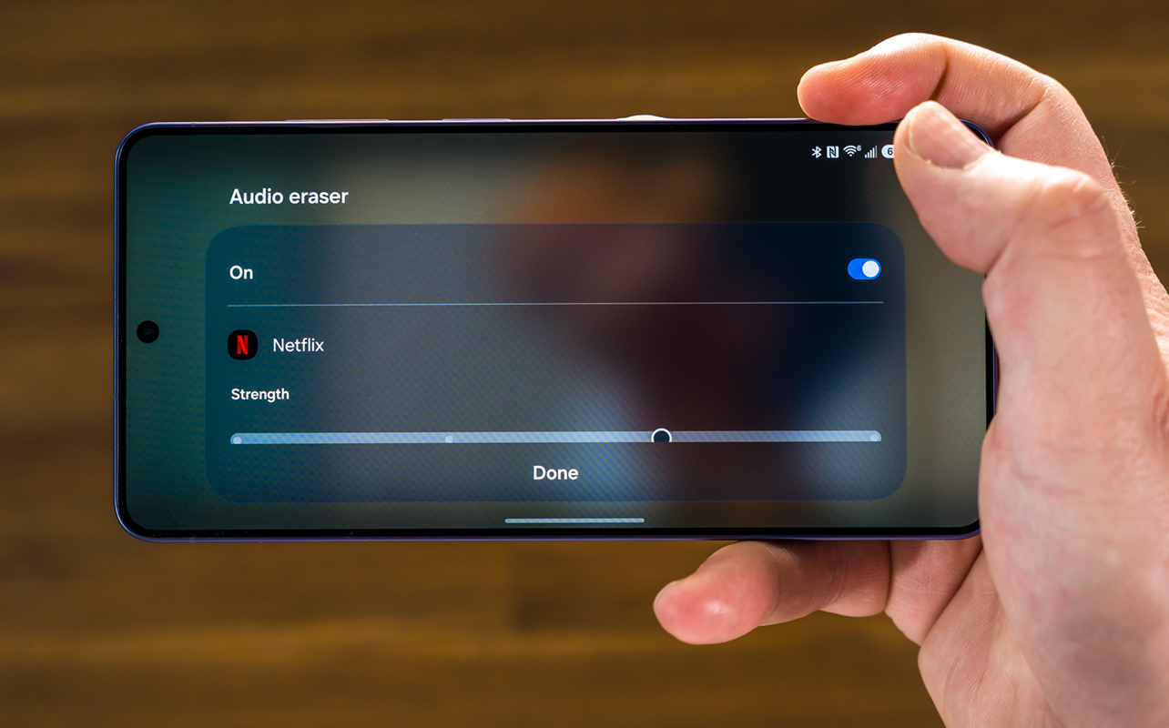 Audio Eraser on Netflix on Samsung Galaxy S26 Ultra.