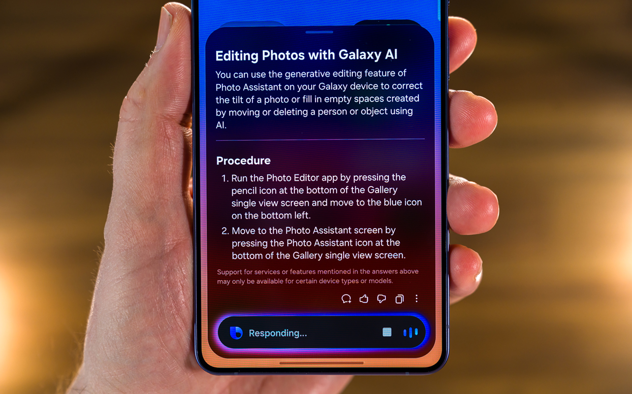 Photo editing on Samsung Galaxy S26 Ultra instructions.
