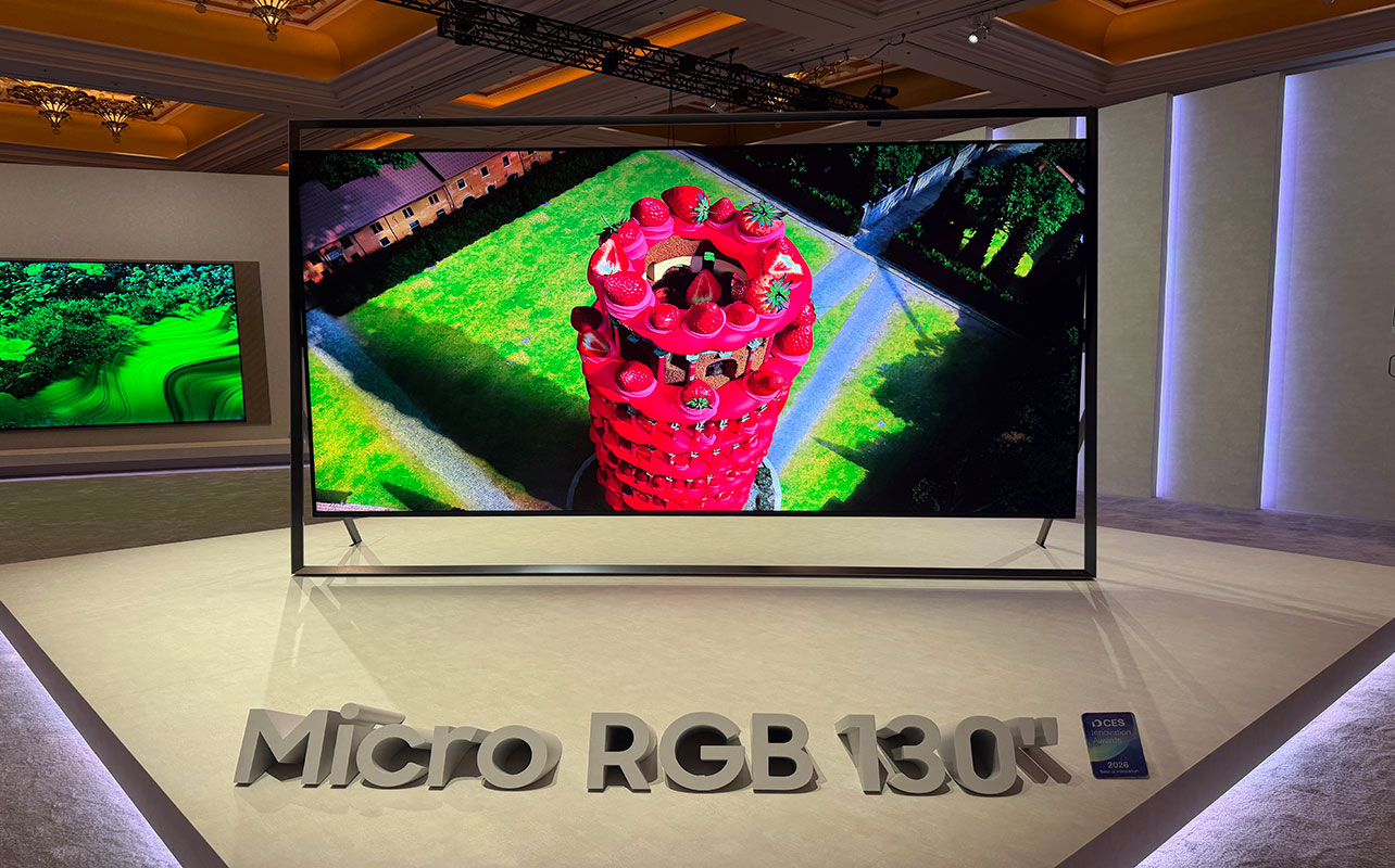 Samsung Micro RGB 130-inch displayed at CES 2026