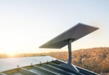 Starlink Standard Kit satellite mounted on a roof.