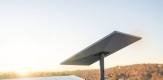Starlink Standard Kit satellite mounted on a roof.