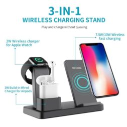  [CSmart] 3 in 1 detachable & magnetic wireless charger stand station