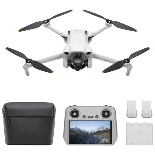 DJI Mini 3 Quadcopter Drone Fly More Combo & Remote Control with Built-in Screen