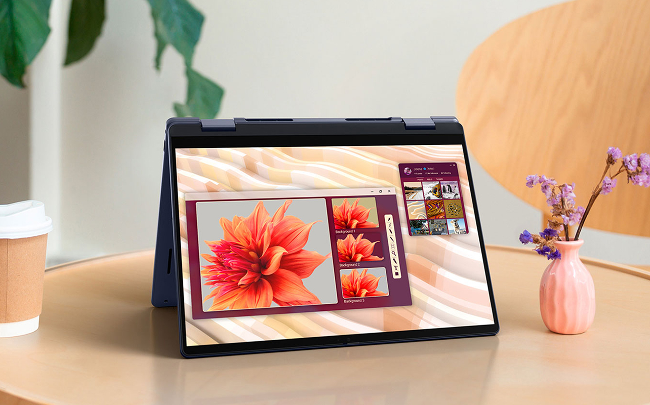 2-in-1 laptop on a table