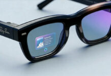 Ray-Ban Meta smart glasses with built-in display.