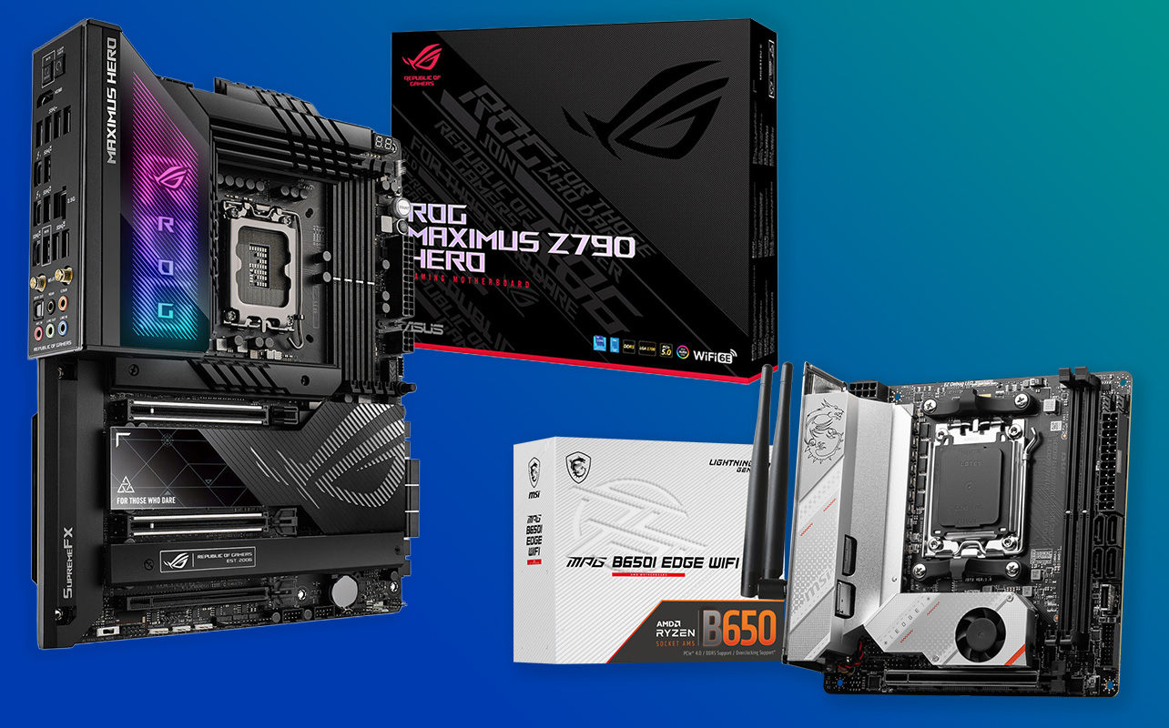 ROG and MSI motherboards