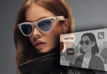 Woman wearing Ray-Ban Meta for translation.