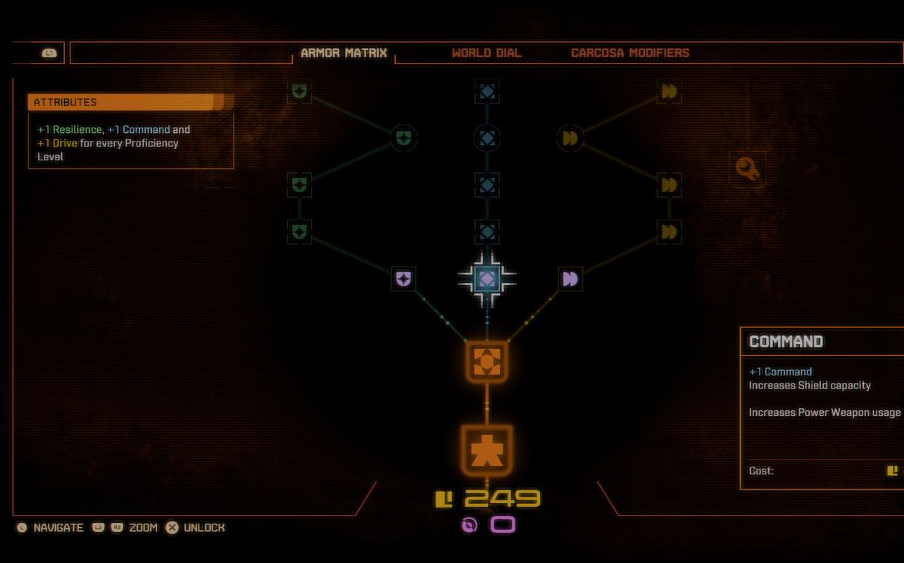 The Armor Matrix from the video game Saros.