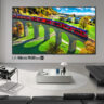An LG micro RGB TV evo AI mounted in a living room.