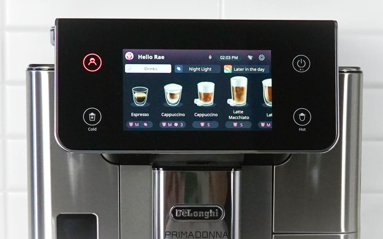 DeLonghi PrimaDonna Aromatic screen