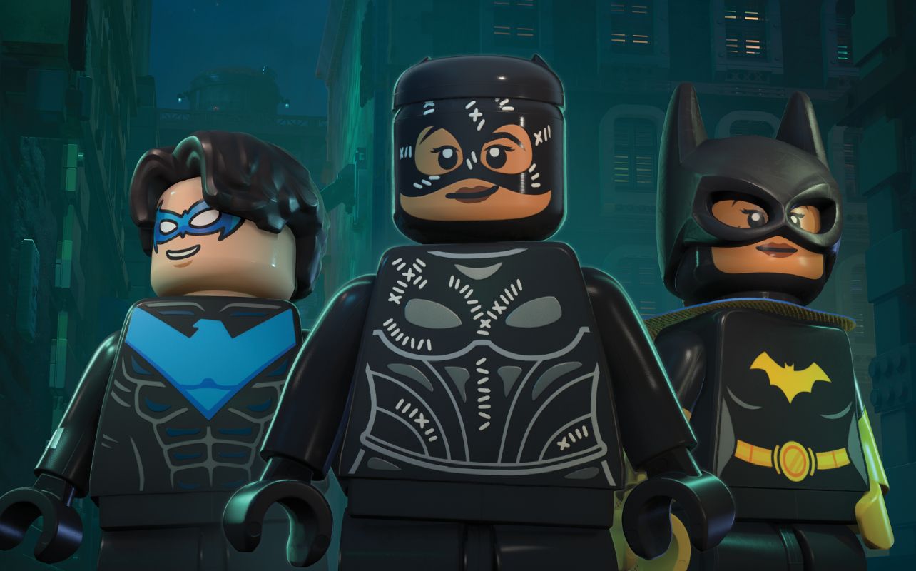 A screenshot of the Lego Batman: Legacy of the Dark Knight game with  extra characters.