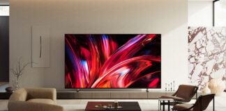 Sony Bravia 9 II True RGB TV wall mounted in living room.