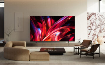 Sony Bravia 9 II True RGB TV wall mounted in living room.