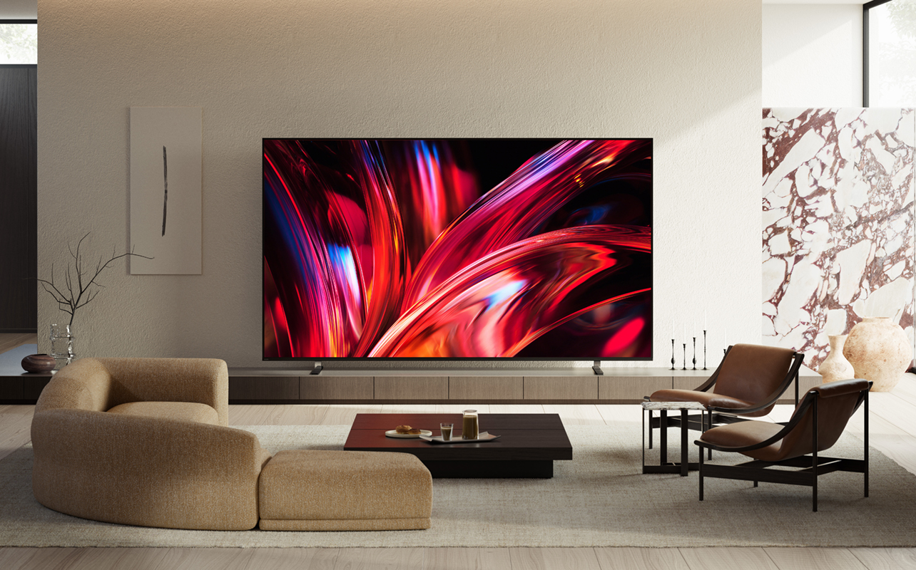 Sony Bravia 9 II True RGB TV wall mounted in living room.