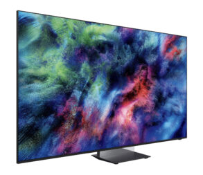 Samsung R95H Micro RGB TV on an angle