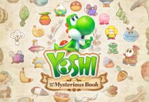 Yoshi surrounded by creatures from Yoshi and the Mysterious Book on Nintendo Switch 2.