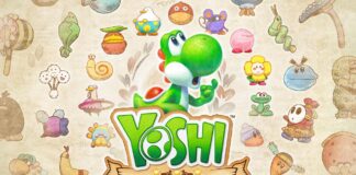 Yoshi surrounded by creatures from Yoshi and the Mysterious Book on Nintendo Switch 2.