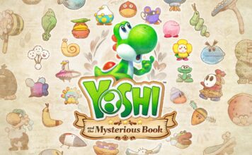 Yoshi surrounded by creatures from Yoshi and the Mysterious Book on Nintendo Switch 2.
