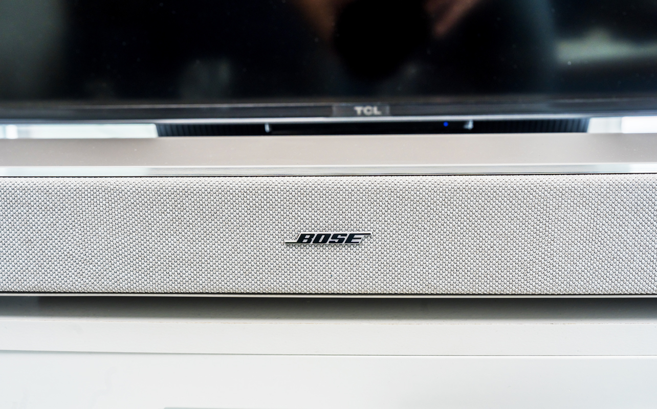 Bose Lifestyle Ultra Soundbar up close.