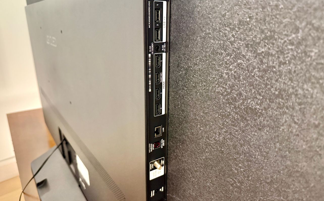 LG OLED 2026 C6H with rear TV inputs visible.