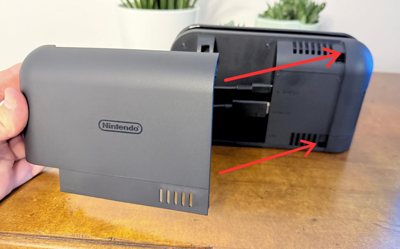 Nintendo Switch 2 Dock with Matthew Rondina adding the back panel to the dock for a cleaner look.