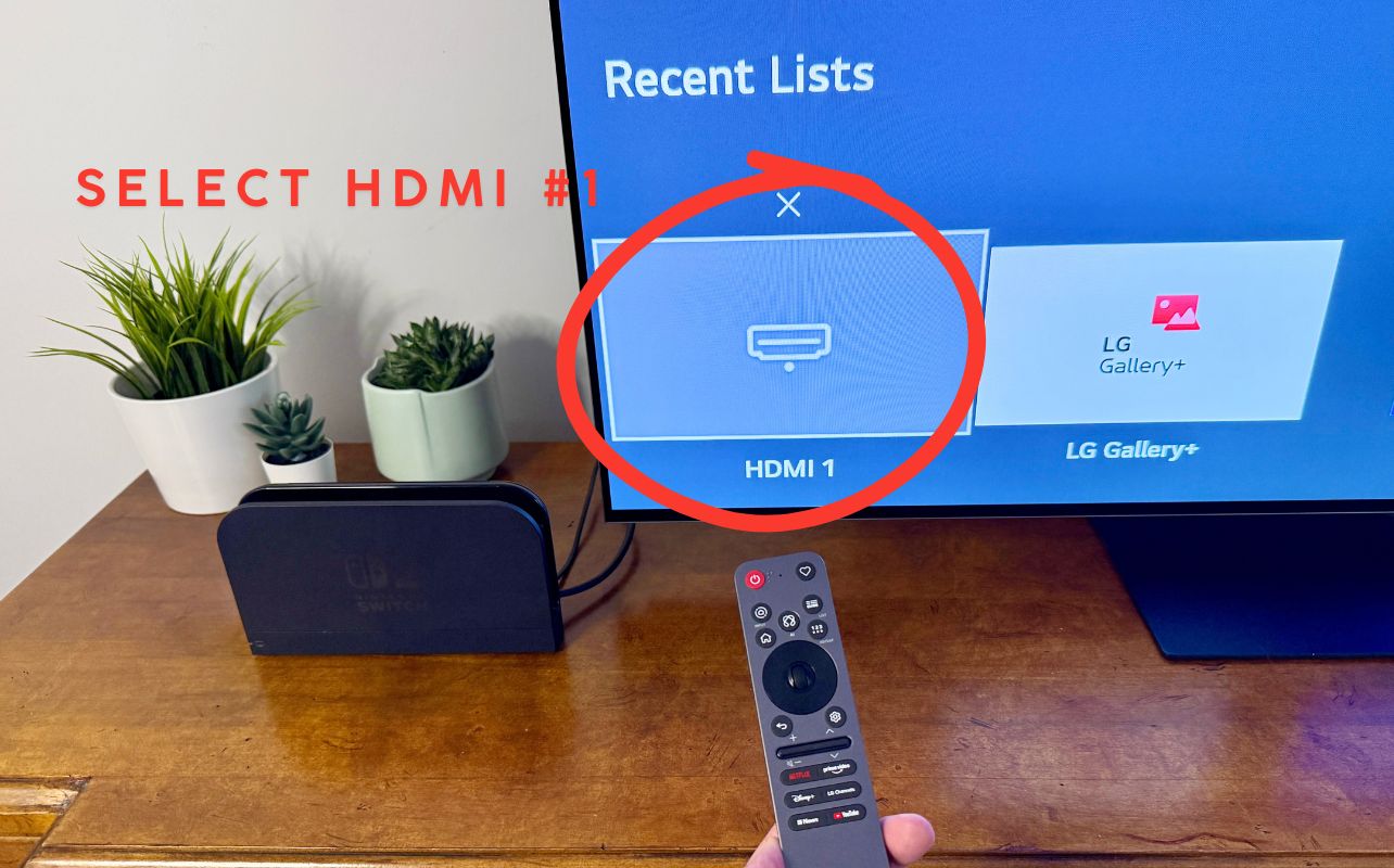The Nintendo Switch 2's HDMI input is displayed.