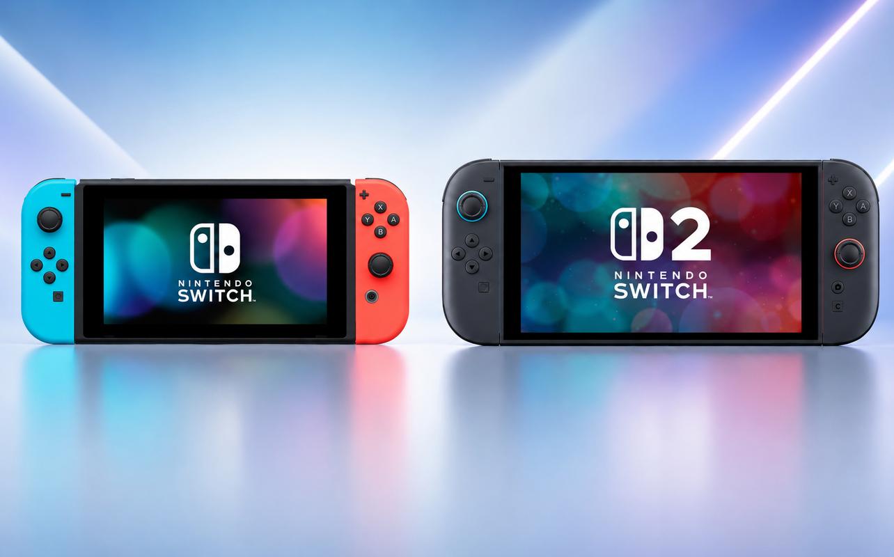 Nintendo Switch and Nintendo Switch 2 shown side by side for a system transfer guide.