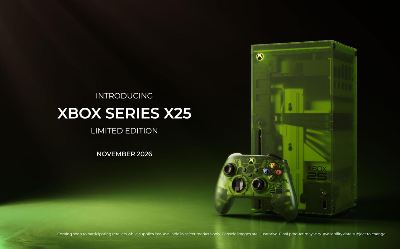 XBOX Series X25 Limited Edition console and matching translucent green wireless controller