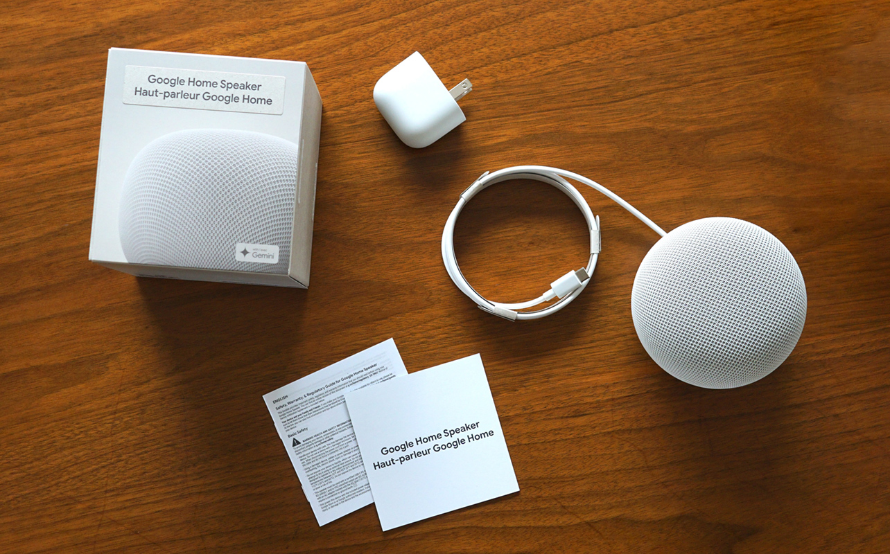 What's in the box of the Google Home Speaker