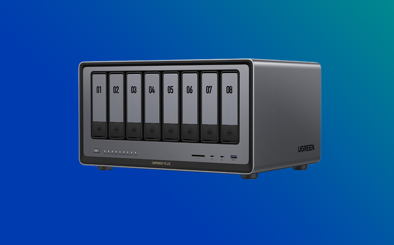 UGREEN DXP8800 Plus 8-bay NAS with numbered drive bays